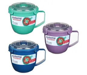 Sistema Mikrowellen-Suppenbecher, groß, 900 ml, verschiedene Farben