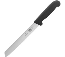VICTORINOX Fibrox Konditormesser 21 cm / Klinge mit Wellenschliff / Klingenlänge 21 cm