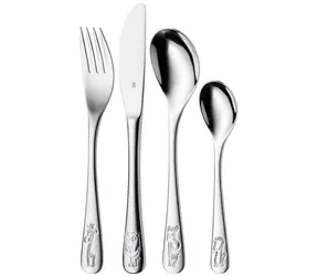 WMF Kinderbesteck Safari 4-teilig / Edelstahl / 1x Messer / 1x Gabel / 1x Löffel / 1x Teelöffel