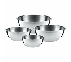 WMF Gourmet Küchenschüssel-Set 4-teilig / Edelstahl / Schüsseldurchmesser: 16 & 18 & 22 & 24 cm