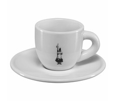 Bialetti Moka Omino Espressotasse 60 ml weiß / Porzellan / Untertasse