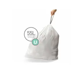 Simplehuman Müllbeutel 55 L Typ U / einziehbar / 20 Stück pro Packung / Restposten