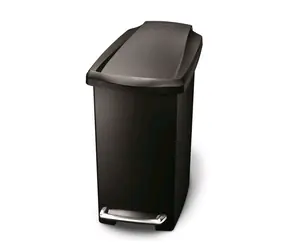 Simplehuman Treteimer - 10 l / schmal / schwarzer Kunststoff