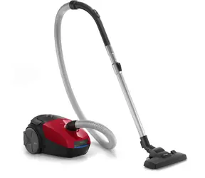 Philips PowerGo FC8243-09 / Staubsauger mit Beutel / 900 W / 77 dB / 3 l / Anti-Allergie-Filter / rot