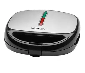 Clatronic ST-WA 3670 / Sandwichmaker, Waffeleisen & Grill 3-in-1 / 800 W / 3 Kochplatten / Edelstahl / Schwarz / Angebot