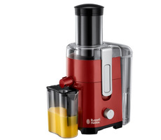 Russell Hobbs Desire 24740-56 / Entsafter / 550 W / 2 Geschwindigkeiten / 0,75L für Saft / 2L für Fruchtfleisch / rot