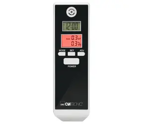 Clatronic AT 3605 / Alkoholtester / Messbereich 0-1,99 ‰ / 2x AAA-Batterie / Weiß-Schwarz