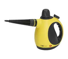 Clatronic DR 3653 / Dampfreiniger / 1000 W / 350 ml / 9 Zubehörteile / Gelb-Schwarz