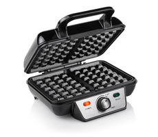 Tristar WF-2195 / Waffeleisen / 1000 W / bis 180 °C / Edelstahl / Schwarz
