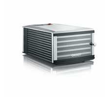 Graef DA 506 silber-schwarz / Lebensmitteltrockner / 650 W / Trockenfläche 0,65 m / 6 Ebenen 295 x 365 mm / 30-70°C