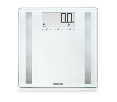 Soehnle Shape Sense Control 200 silber / Personenwaage / LCD-Display / Gewicht & Wasser & Fett / max. 180kg 
