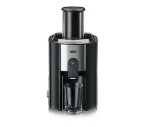 Braun J 500 schwarz / Entsafter / 900 W / 1,25 l Saft / 2 l Fruchtfleisch / 2 Geschwindigkeiten