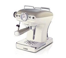 Ariete 138913 Vintage Espresso beige / Hebelkaffeemaschine / 850 W / 0,9 l / 15 bar / Manometer / Milchaufschäumer