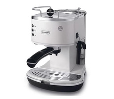 DeLonghi ECO 311.W Icona weiß / Hebelkaffeemaschine / 1100 W / 1,4 l / 15 bar / Milchaufschäumer / Abschaltautomatik