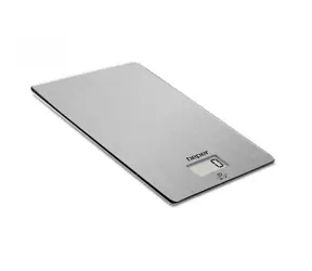 Beper 90131 silber / Küchenwaage / max. 5 kg / Genauigkeit 1 g / TARA-Funktion / Abschaltautomatik / 1x CR2032 / Edelstahl