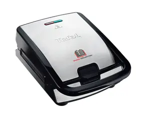 TEFAL Snack Collection SW854D16 Edelstahl/Schwarz / Toaster / 700 W / 4 in 1 / Antihaft-Oberfläche