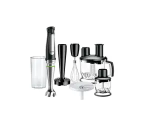 Braun MQ 7087 / Stabmixer / 1000W / Behälter 1,5&0,6&0,35 L / Geschwindigkeitsregelung / Zubehör / Kabel 1,2m / Schwarz