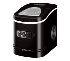 Guzzanti GZ 122 schwarz / Eismaschine / 100W / Wassertank | Eis: 2,2 L | 0,7 kg / 12kg Würfel - 24 Stunden 