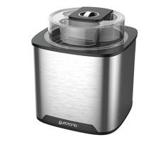 Guzzanti GZ 159 silber-schwarz / Eismaschine / 12W / Behälter 2,0 L / Timer