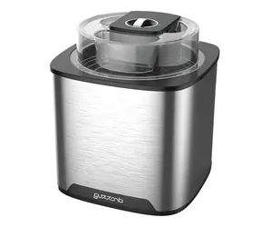 Guzzanti GZ 159 silber-schwarz / Eismaschine / 12W / Behälter 2,0 L / Timer