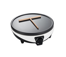 Guzzanti GZ 006 silber-schwarz / Crpe-Maker / 1000 W / Durchmesser 30 cm / Thermostat