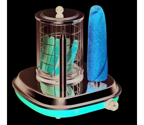 Guzzanti GZ 460 silber-rot / Hotdog-Maker / 420 W / Thermostat / 30 - 100°C / 2 Metall-Gebäckspieße