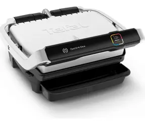 TEFAL Optigrill Elite GC750D30 silber / Kontaktgrill / 2000 W / 12 Programme / Grill. Fläche: 600cm2