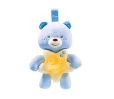 Chicco Teddybär First Dreams mit Nachtlicht und Melodien blau / 3x AA Netzteil