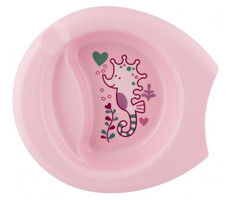 Chicco Easy Feeding Teller rosa / ab 6 Monaten