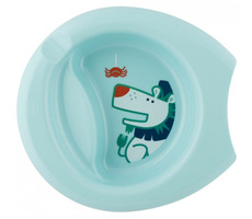 Chicco Easy Feeding Teller blau / ab 6 Monaten