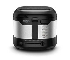 TEFAL Uno Fryer FF215D30 / Fritteuse / 1475 W / 1,8 L Öl / Fassungsvermögen 1 kg / Edelstahl / Schwarz-Silber