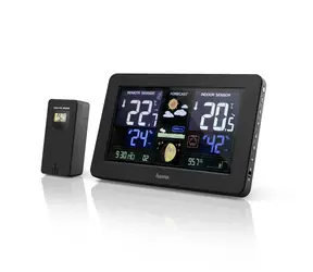 HAMA Premium / Wetterstation mit Farbdisplay und USB-Ladefunktion