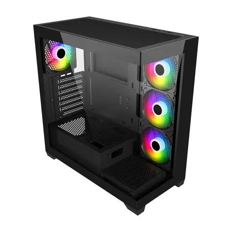 Fortron FSP M340-BA schwarz / Gehäuse / Midi-Tower / ATX / Micro-ATX / ARGB