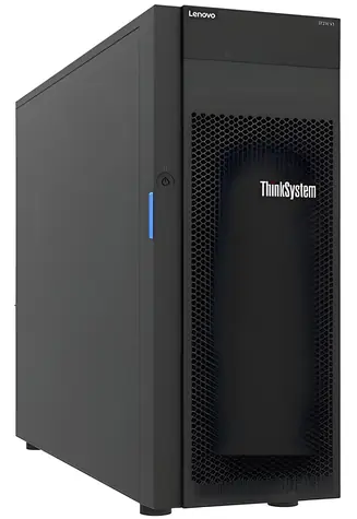 Lenovo ThinkSystem ST250 V3 / Tower-Server / Intel Xeon 6353P / 16 GB DDR5 / 4X 3,5"-Festplatten / Software-RAID / 800 W