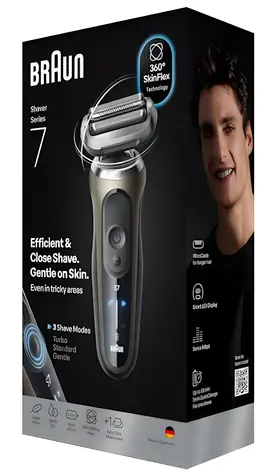 Braun Series 7 72-C1200S Gold / Rasierer / Herren / Folienrasierer / 60 Min. Betriebsdauer / Für das Gesicht