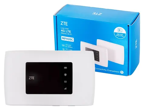 ZTE MF920C / Mobiler Router / LTE / WLAN 150 Mbit/s / 2000 mAh / Micro-SIM / Display