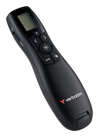 Verbatim Keynote Wireless Presenter, schwarz / Präsentationsgerät / LCD-Display / Funk 2,4 GHz / Reichweite 30 m