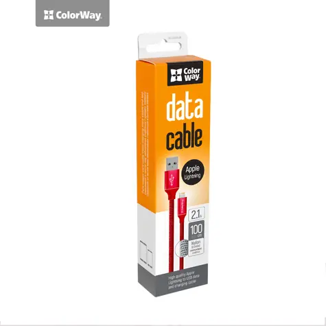 Colorway AM rot / Datenkabel / USB-A (M) - Lightning (M) / 1 m