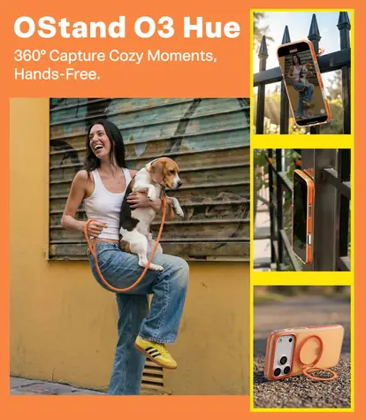 Torras Ostand O3 Hue Golden Citrus / Schutzhülle / iPhone 17 Pro Max / MagSafe / 360°-Ständer