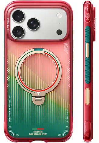 Torras Ostand Q3 Air WORLD Cup Limited Edition rot & grün / Schutzhülle / Apple iPhone 17 Pro Max / MagSafe