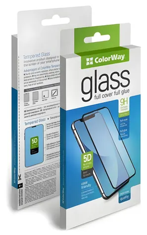 Colorway Glass 9H FC Schwarz / Schutzglas / Apple iPhone 16 PLUS