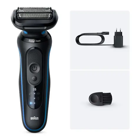 Braun Series 5 52-B1000S schwarz / Rasierer / Trocken- und Nassrasur / Lithium ION -Akku / 50 Minuten Betriebsdauer