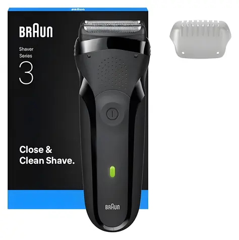 Braun Series 3 300 schwarz / Folienrasierer / abwaschbar / Schnellladefunktion