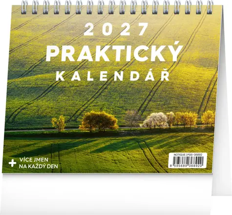 NOTIQUE Praktischer Kalender mit Zitaten 2027 / Tischkalender / 16,5 x 13 cm / Wochenkalender