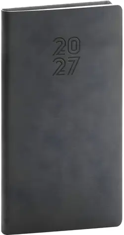 NOTIQUE Aprint 2027 schwarz / Taschenkalender / 9 × 15,5 cm