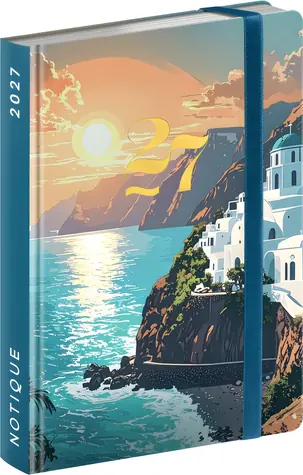 NOTIQUE Riviera 2027 / Taschenkalender / Wochenkalender / Englischer Kalender / 9,8 × 14,5 cm