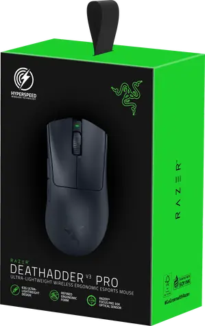 Razer DeathAdder V3 Pro / Kabellose Gaming-Maus / Optisch / 30000 DPI / 2,4 GHz / 5 Tasten