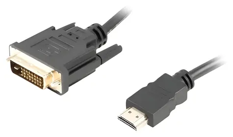 Lanberg CA-HDDV-20CU-0030-BK schwarz / HDMI-auf-DVI-D-Kabel / 3 m / 4K / Dual Link / vergoldete Kontakte
