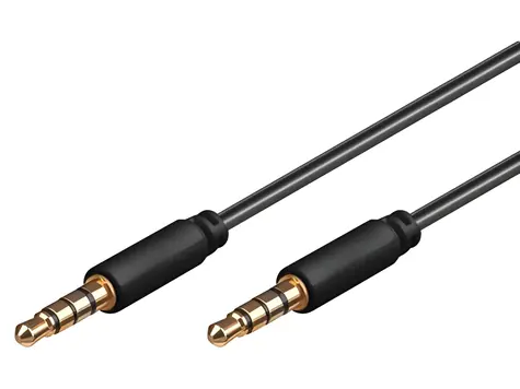 PremiumCord 3,5-mm-Klinkenstecker (4-polig, Stecker/Stecker) / Audiokabel / 0,5 m