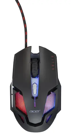 Acer Nitro Gaming Mouse II schwarz / Optische Gaming-Maus / 7200 DPI / 6 Tasten / USB-A